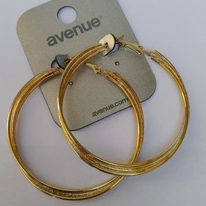 2/$10 or 4/$15 Gold Hoop Earrings Multi-Strand Twisted